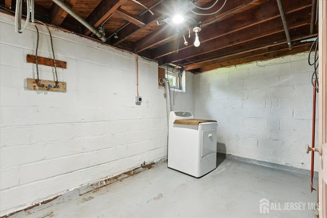 78 Bernard St, Carteret, NJ 07008 - unfinished basement with washer / dryer