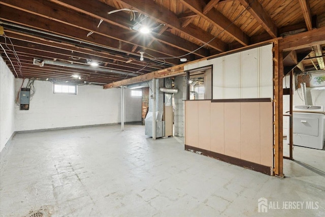 78 Bernard St, Carteret, NJ 07008 - below grade area with washer / dryer and heating unit