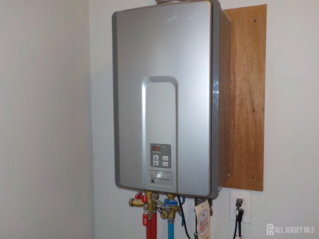 detailed view of tankless water heater