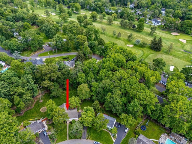 9 NW Fielding Pl, Edison, NJ 08820 - aerial view of property's location with a tree filled landscape and a golf course