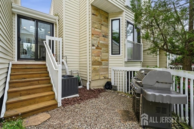 580 Patten Ave Unit 53, Long Branch, NJ 07740 - view of side of home featuring stone siding and cooling unit