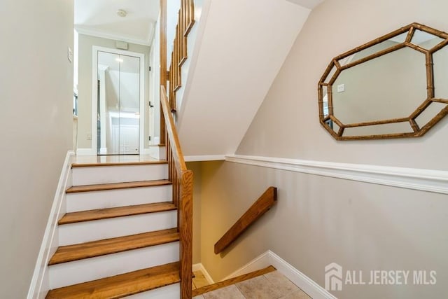 580 Patten Ave Unit 53, Long Branch, NJ 07740 - stairway featuring baseboards