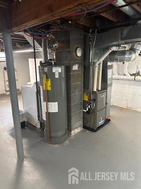 68 Suydam Ave, Edison, NJ 08817 - utilities featuring gas water heater, washer / dryer, and heating unit