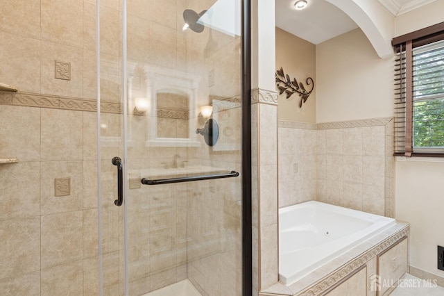 3 Cedar Ln, Milltown, NJ 08850 - full bathroom featuring a bath and a stall shower