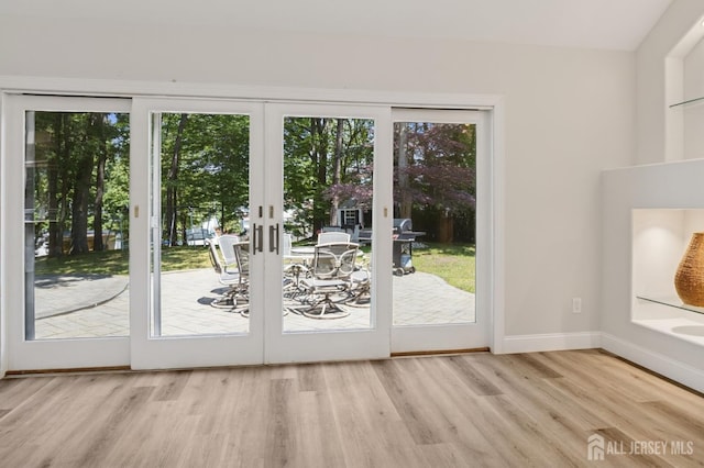 3 Cedar Ln, Milltown, NJ 08850 - doorway with french doors and wood finished floors