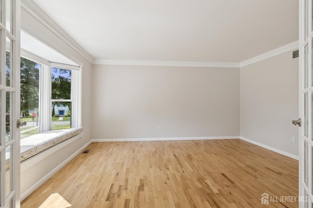 3 Cedar Ln, Milltown, NJ 08850 - unfurnished room featuring ornamental molding and light wood-style flooring