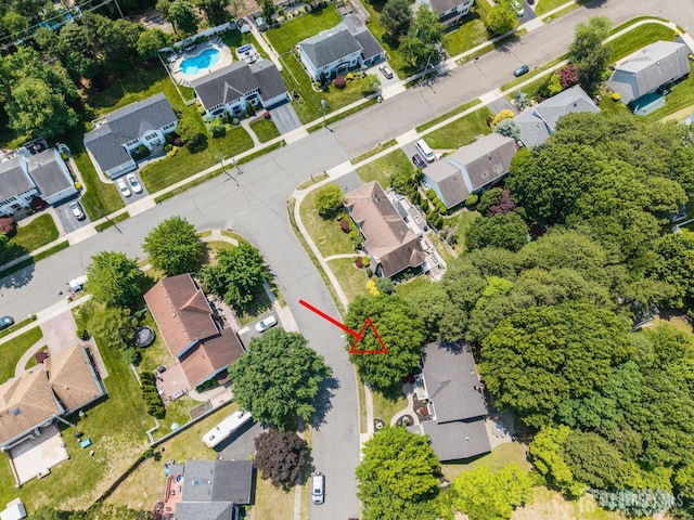 3 Cedar Ln, Milltown, NJ 08850 - aerial perspective of suburban area featuring a pool