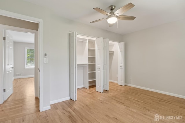 3 Cedar Ln, Milltown, NJ 08850 - unfurnished bedroom featuring light wood-type flooring and a ceiling fan