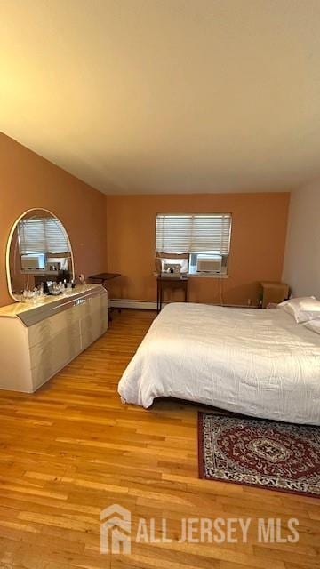 46 Gramercy Gdns, Middlesex, NJ 08846 - bedroom featuring light wood-type flooring, multiple windows, and a baseboard heating unit