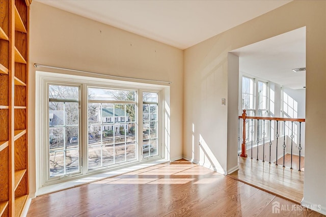 doorway with light hardwood / wood-style floors