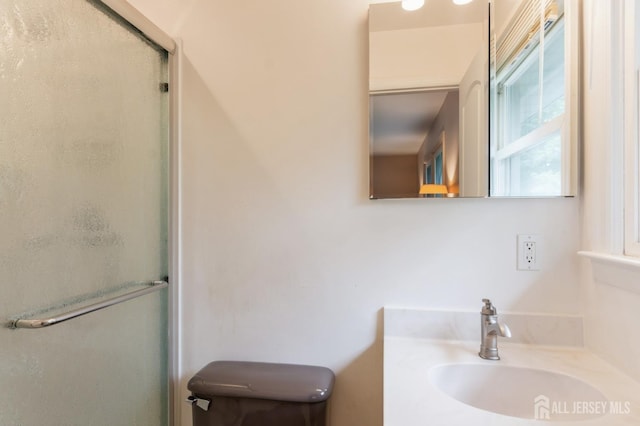 14 Agate Rd, East Brunswick, NJ 08816 - bathroom with an enclosed shower, vanity, and toilet
