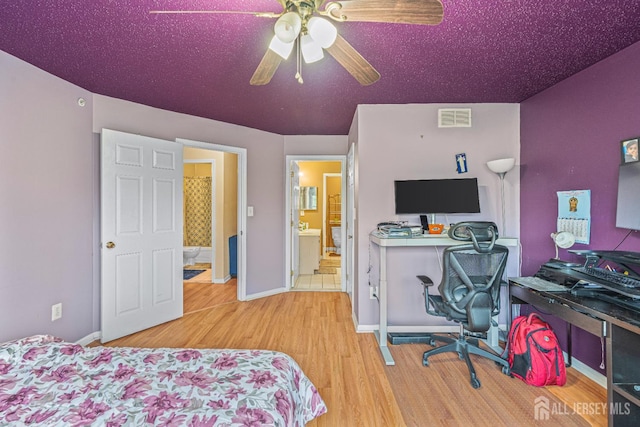 199 Prestwick Way, Edison, NJ 08820 - bedroom featuring an office area, wood finished floors, and ceiling fan