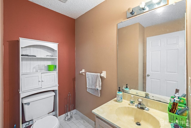 199 Prestwick Way, Edison, NJ 08820 - bathroom with tile patterned flooring, a textured ceiling, and vanity