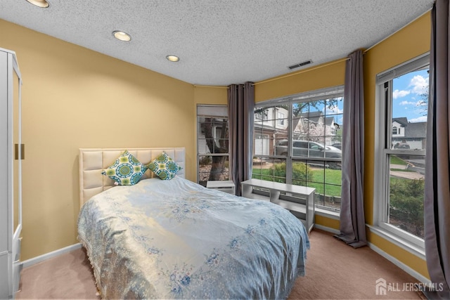 8 Carlisle Ct, Old Bridge, NJ 08857 - bedroom with carpet flooring, baseboards, a textured ceiling, and recessed lighting