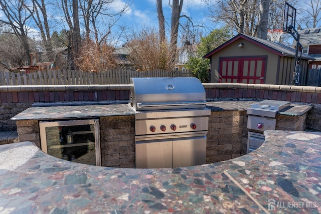 1135 Dorsey Pl, Plainfield, NJ 07062 - view of patio / terrace featuring wine cooler