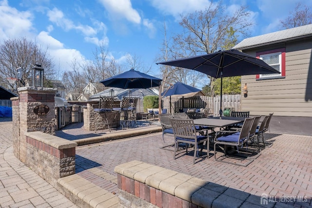 1135 Dorsey Pl, Plainfield, NJ 07062 - view of patio / terrace featuring outdoor dining area and an outdoor kitchen