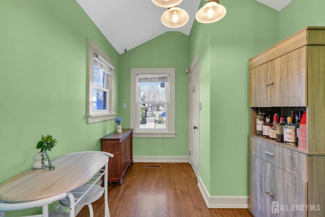 1135 Dorsey Pl, Plainfield, NJ 07062 - entryway featuring wood finished floors, lofted ceiling, and baseboards