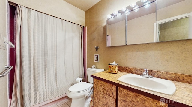 4 Whitewood Rd, Edison, NJ 08820 - bathroom featuring tile patterned flooring, vanity, shower / tub combo, and toilet