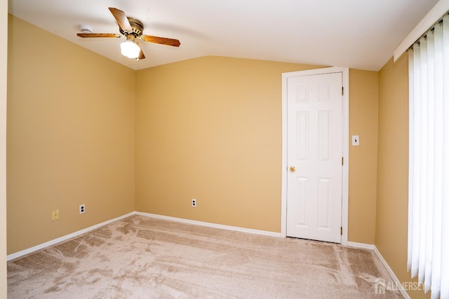 314 Benjamin Ave, Iselin, NJ 08830 - empty room featuring ceiling fan, light colored carpet, and vaulted ceiling