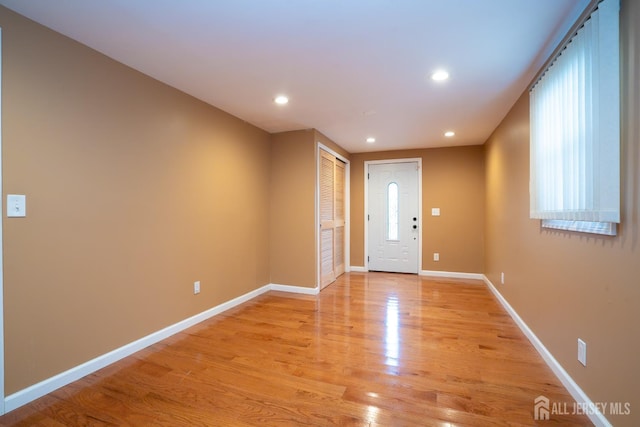 314 Benjamin Ave, Iselin, NJ 08830 - entryway with recessed lighting and light wood-style flooring