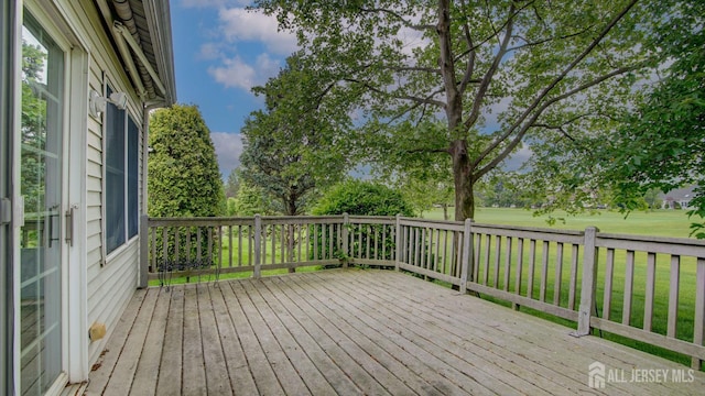 39 Leeds Ln, Monroe, NJ 08831 - wooden deck featuring view of scattered trees