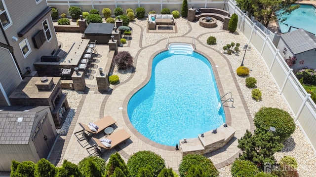 9 Helene St, Old Bridge, NJ 08857 - view of swimming pool with a patio area and a fenced backyard