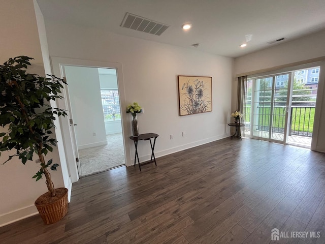 812 Stiller Ln, Monroe, NJ 08831 - spare room with dark wood finished floors, baseboards, and recessed lighting