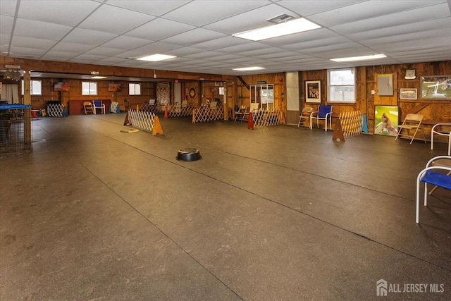75 Brown Rd, Howell, NJ 07731 - garage with wood walls