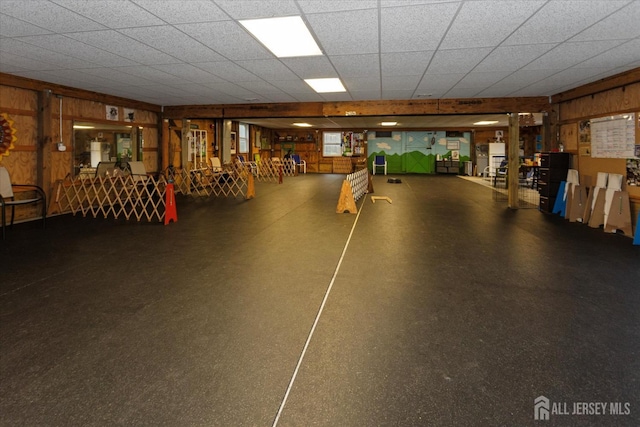75 Brown Rd, Howell, NJ 07731 - garage featuring wood walls