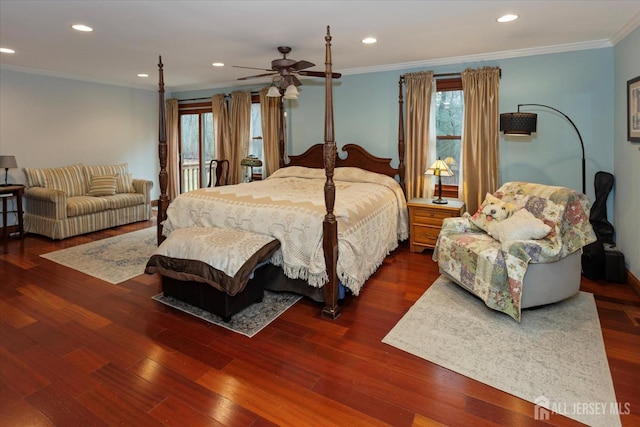 75 Brown Rd, Howell, NJ 07731 - bedroom featuring wood finished floors, recessed lighting, and crown molding