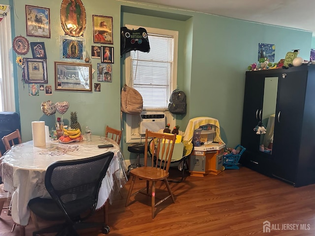 290 Redmond St, New Brunswick, NJ 08901 - dining room featuring wood finished floors and cooling unit