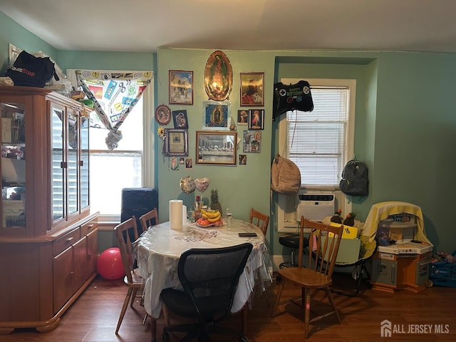 290 Redmond St, New Brunswick, NJ 08901 - dining space featuring wood finished floors and cooling unit