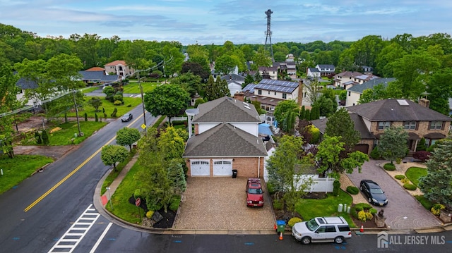 aerial view of residential area