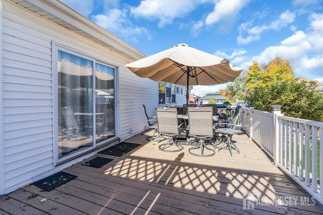 view of wooden deck