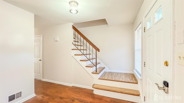 1204 Maplecrest Rd, Edison, NJ 08820 - entrance foyer featuring stairway, baseboards, and wood finished floors
