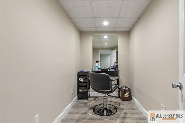 411 Arlington Ave, South Plainfield, NJ 07080 - office space featuring recessed lighting, wood finished floors, a drop ceiling, and baseboards