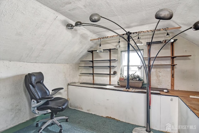 352 Parker Ave, South Amboy, NJ 08879 - unfurnished office with vaulted ceiling and a textured ceiling