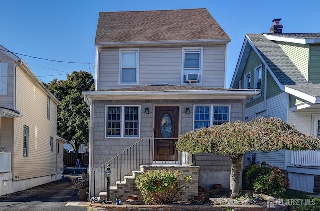 352 Parker Ave, South Amboy, NJ 08879 - view of front facade with a shingled roof and cooling unit