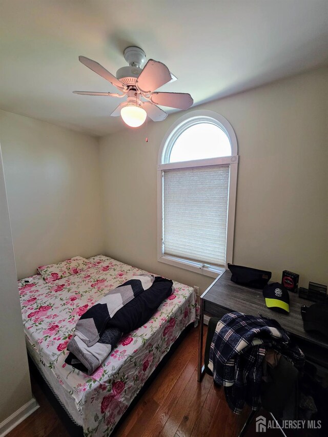 126 Holly St, Port Reading, NJ 07064 - bedroom featuring wood finished floors and ceiling fan