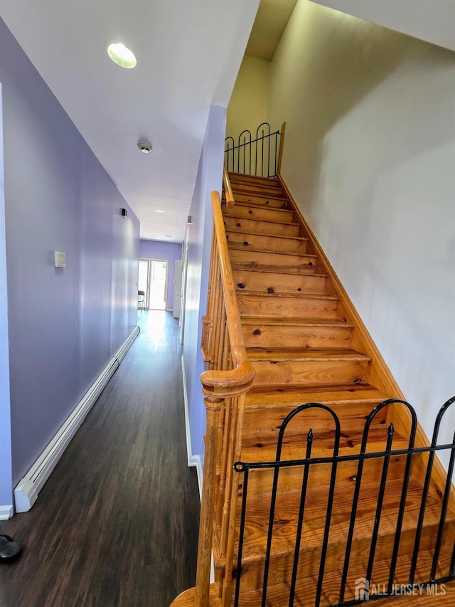126 Holly St, Port Reading, NJ 07064 - stairway with wood finished floors and baseboards
