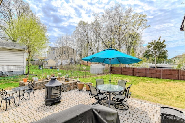 6 Schuyler Dr, Edison, NJ 08817 - view of patio / terrace with a fire pit and outdoor dining area