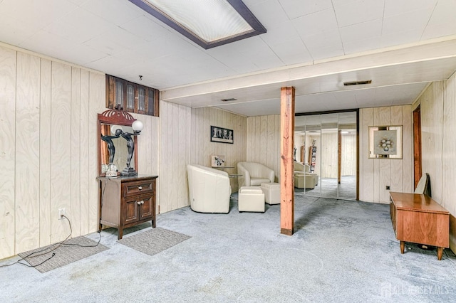 6 Schuyler Dr, Edison, NJ 08817 - finished below grade area featuring carpet and wooden walls