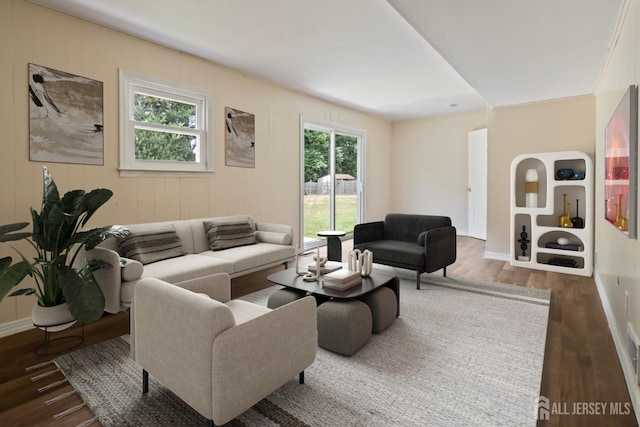 34 Hershey Rd, East Brunswick, NJ 08816 - living area with wood finished floors and baseboards