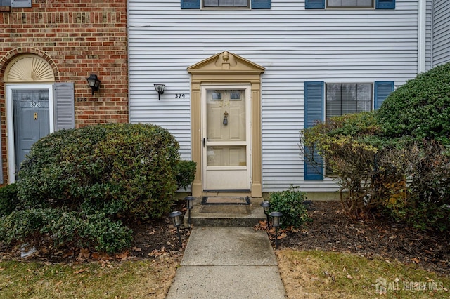 view of doorway to property