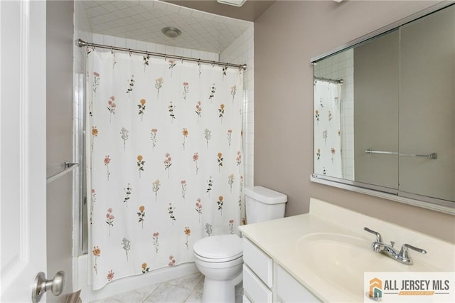 747 Marlton Rd Unit 747A, Monroe, NJ 08831 - bathroom featuring vanity, toilet, and curtained shower