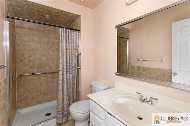 747 Marlton Rd Unit 747A, Monroe, NJ 08831 - bathroom featuring toilet, vanity, and tiled shower