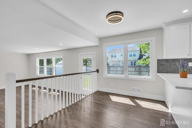 18 Heritage Dr, Edison, NJ 08820 - corridor featuring wood finished floors, baseboards, and recessed lighting