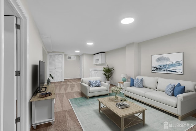 18 Heritage Dr, Edison, NJ 08820 - living room with carpet flooring and recessed lighting
