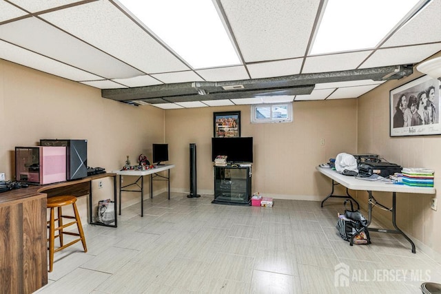 1010 Dorn Ave, Middlesex, NJ 08846 - home office featuring baseboards and a drop ceiling