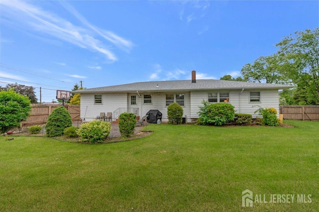 1010 Dorn Ave, Middlesex, NJ 08846 - rear view of property with a patio area and a chimney